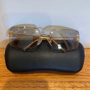 Authentic CHANEL Vintage Interlocking CC Logo Sunglasses